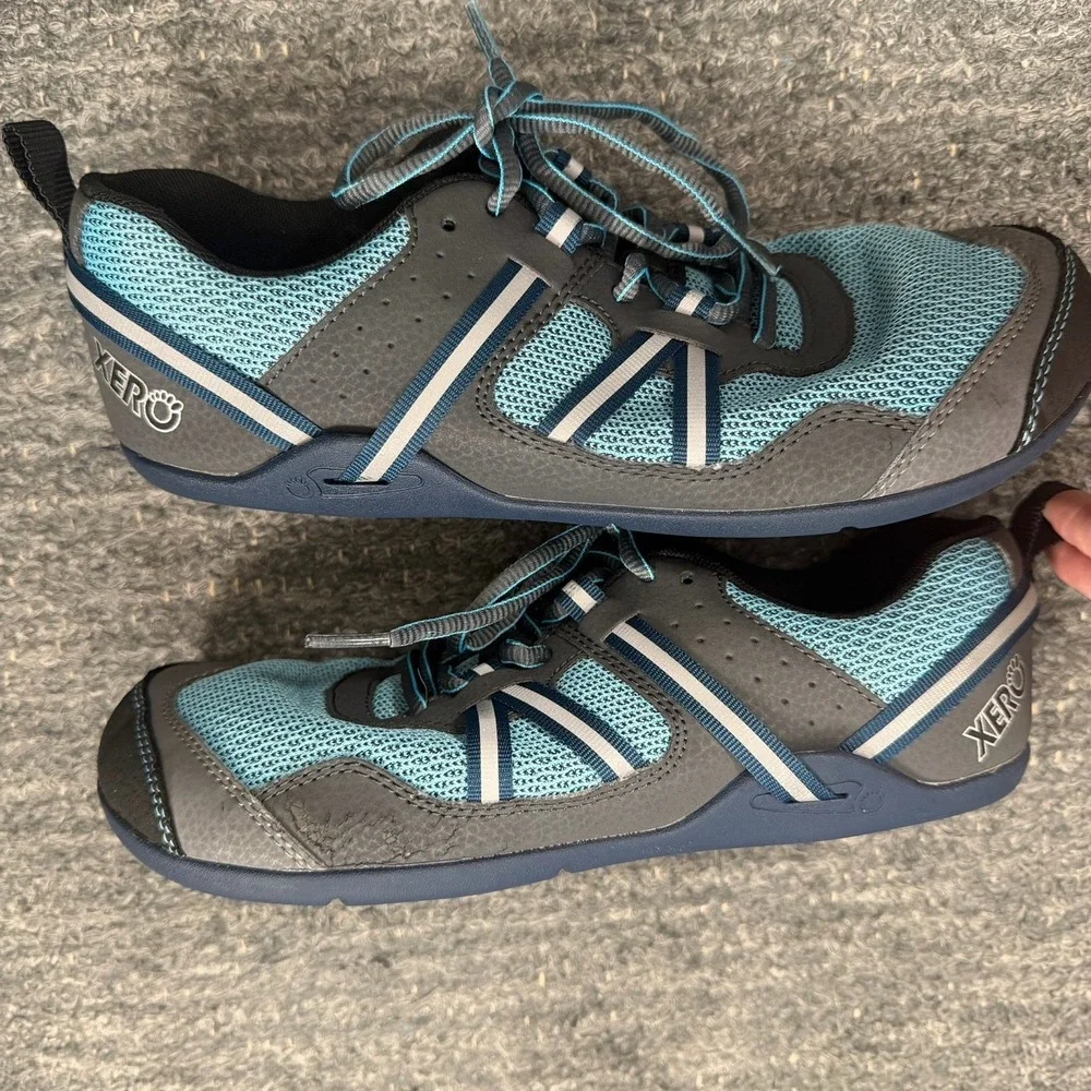 Xero Shoes Women 8.5 Prio Trainer Blue Barefoot Training Sneaker Minimalist